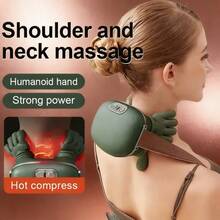 USB Rechargeable Wireless Heated 5D Kneading Massager 8-Claw Deep Tissue Finger Press For Neck Shoulder Back Waist Leg Full Body Relax Portable Wellness Gift For Parents Men Women - View 4