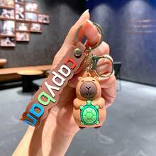 Cute Capybara Animal Keychain, Creative Car Key Chain, Cartoon Capybara Pendant, Women Keyring, Holiday Gift - View 7