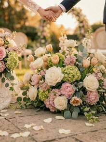 Nordic-Style Pink Hydrangea Artificial Stems – Premium Lifelike Faux Flowers For Home Styling, Ultra-Realistic Feel, Single Stem Green Hydrangea Requires No Maintenance, Ideal For Easter & Eid Al-Adha Table Arrangements. Perfect For Table Decor, Christmas Celebrations, Wedding Parties, Bridal Receptions, Outdoor Garden Decor, Ceremonies, Wedding Receptions, And Table Centerpieces. - Pink - View 8