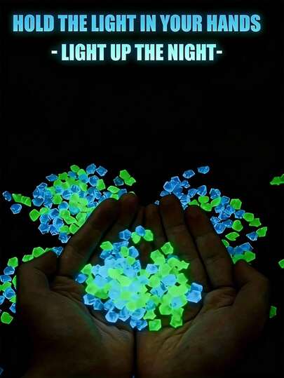 4000颗夜光鹅卵石，适用于园艺、水景——发光石、夜光岩石，可用于户外装饰、池塘照明、花园小径、水族箱、婚礼装饰、DIY微缩景观