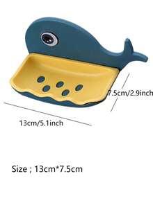 Double Layer Soap Dish, Bathroom Wall Mounted Soap Holder, No Drilling Required, Home Soap Rack - Whale Soap Box - View 8