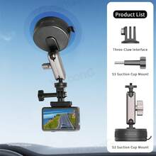 Giá đỡ hút chân không đa năng cho máy quay thể thao, tương thích với Hero 13/12/11/10/9/8/7/6/5/4/3 hoặc Osmo Action 6/5 Pro/4/3/360/Pocket 3/Nano hoặc X5/X4/X3/X2/Ace Pro/Ace Pro 2/Go3/Go3S/Go Ultra hoặc Akaso Brave 4/5/6/7/8 hoặc máy quay Campan ACT74/ACT100/D01/X30, có thể điều chỉnh, phù hợp với nhiều thiết bị, góc quay linh hoạt có thể tháo rời. - Nhiều màu - Xem 12