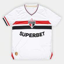 São Paulo 2025 White Jersey, Home Kit, Fan Version, Tricolor. - 白色 - 查看 2