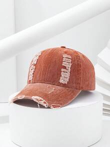 1 Chiếc Mũ Lưỡi Trai Denim Cổ Điển Đã Giặt Cũ, Mũ Snapback Thời Trang Thường Ngày Cho Cả Nam Và Nữ, Chống Nắng & Thoáng Khí - Nhiều màu - Xem 11