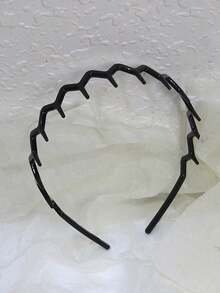1/2 piezas Diadema ondulada minimalista, diadema básica para maquillaje, diadema de plástico, estilo elegante, accesorios para el cabello de mujer, herramienta de peinado, suministros de belleza, accesorio para rizar, adecuado para mujeres, otoño, viaje - Multicolor - Ver 9
