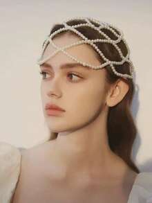 Ancient Style Exotic Pearl Hat Accessories All-Season Hot-Selling Bohemian Style Headwear - White - View 5