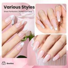 Beetles 15ml Hema Free Black Gel Polish – Silent Charm Audrey Color Long-Lasting Soak Off UV LED Glossy Manicure DIY Nail Art - 15Ml Hema-free Misty Rose - 查看 4