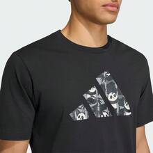 Adidas Men's M PANDA C CAM T Short Sleeve T-Shirt, Knitted Collarless Short TKB4849 - Black - View 5