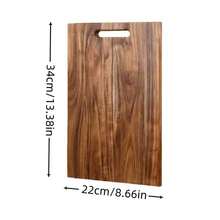 1pc Thick Acacia Wood Cutting Board - Multipurpose Double-Sided Durable Chopping Board For Meat, Fish, Cheese, Bread, Pastry, Fruits & Vegetables - Non-Slip Waterproof Kitchen Tray With Easy-Grip Handle, Best Kitchen Accessory And Holiday Gift - Easter - Rust Brown - View 10