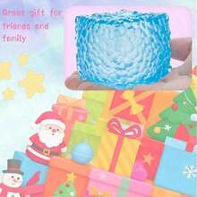 Stress Relief Cube, Novel Water Cube Textured Squeeze Toy, Slow Rebound Stress Relief Finger Toy, Soft Sensory Toy, Relieve Anxiety And Relax, Unique Adult Desktop Fidget Toy - 1 chiếc - Màu xanh dương - Hộp đóng gói ngẫu nhiên - Xem 3