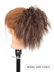 合成卷发发髻，接发，合成假发，波浪卷发，大号发髻带蓬松发片，适合女性日常派对使用 - 彩色 - 查看 5