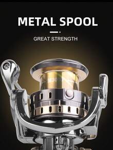纺车轮，金属纺车轮，CNC铝合金线杯，最大刹车力12公斤，齿轮比4.7:1/5.1:1/5.5:1，顺滑强劲的淡水海水两用渔线轮 - 彩色 - 查看 6