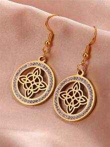 2 Stück neue Mode Irisch Keltischer Hexenknoten Ohrringe für Frauen, Hypoallergen, Lässig Charm Schmuck - Hexenknoten Ohrringe - Übersicht 1