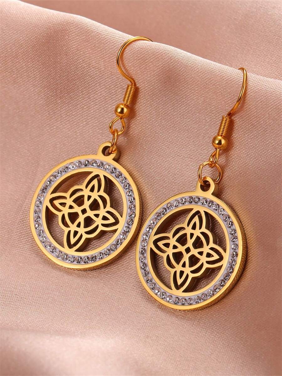 2 Stück neue Mode Irisch Keltischer Hexenknoten Ohrringe für Frauen, Hypoallergen, Lässig Charm Schmuck - Hexenknoten Ohrringe - Übersicht 1