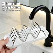 Stainless Steel Shower Caddy Shelf With Drain, Bathroom Soap Dish Rack For Shampoo, Conditioner And Soap - Silver - View 8