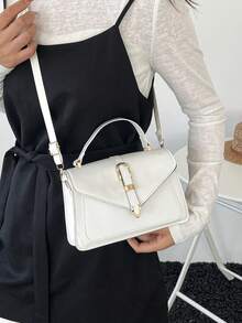 2026新款夏季时尚单肩包，斜挎包，百搭小方包 - 白色 - 查看 8