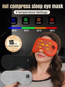 MiSMON 石墨烯加热眼罩，午睡适用，全加热蒸汽，透气可拆卸面料，智能温控按摩眼部护理 - 查看 2