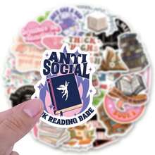 50 PCS Bookish Stickers,Book Stickers For Kindle,Booktok Reading Stickers,Aesthetic Kindle Stickers,Bookish Gifts For Woman,Girl,Book Lover,Gifts For Adult Back To School - Nhiều màu - Xem 3
