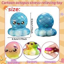 1/5/10/24/48pcs Slow Rebound Octopus Soft Rubber Toys, Cute Octopus Design, Slow Rebound Motion, Stress Relief Toys, Suitable For Children, Classroom, Valentine's Day Gifts, Prizes And Party Favors - Multicolor - View 3