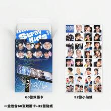 92PCS K-POP Stray/K!Ds <KARMA><Hollow> Album Themed Design Fan-Made LOMO Card And Sticker Set, Le E Know, Changbin, Fel!X, Seungm1n, I.N Popular K-POP Star Merchandise, Album Photocards, Ins-Style Collectible Cards, Essential Support Supplies For K-Pop Fans, Idol Same Style Photocards Compatible With Collect Binders.92pcs (60 Cards + 32 Small Stickers) - Blue - View 5