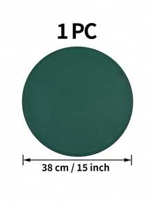 1pc Round PVC Placemat, Washable, Easy To Clean, Wipe-Clean, Non-Slip, Heat-Resistant, Dining Table Mat, Sweet Nostalgia, Elegant Placemat, PVC Dining Mat, Table Setting, Kitchen Dining Pad, Room Decor, Holiday Wedding Party Decor - Black - View 12