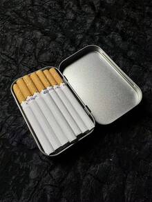 Minimalist Gothic Style Cigarette Box | Integrated Flip Design | Capacity Of 20 Sticks | Compact And Portable Pressure Resistant| - 1pc-silence - View 4