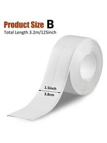1 Cuộn băng keo bịt kín khe hở phòng tắm, bồn rửa mặt, bồn tắm, băng keo dán tường tự dính chống thấm nước bằng PVC màu trắng dùng cho phòng tắm, bồn rửa mặt, bồn tắm, nhà vệ sinh. - 1PC - Xem 16