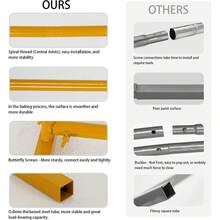 Vincidern 金色方形婚礼拱门背景架 3 件套（6.6 英尺、5.9 英尺、4.9 英尺），气球拱门架，金属拱门背景，适用于生日派对、婚礼仪式、毕业典礼、周年纪念、夏季礼物、海滩返校学校用品、房间装饰 - 金色的 - 查看 6