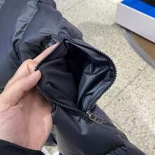 Nike Men's Casual Hooded Mid-Length Down Jacket, Warm - Black - View 8