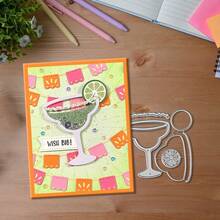 Creative Goblet Dies, DIY Scrapbooking Album And Embossing Stencil, Greeting Card Making Tool, Card Paper Cutting Crafts ,Gift Card Making Template Die Cuts. - Silver - View 3