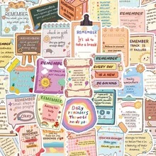 SCXXBSW 50 miếng dán hình câu nói truyền cảm hứng bằng tiếng Anh, hình hoạt hình dễ thương dùng cho mục đích tự làm như dán lên ván trượt, bình nước, máy tính xách tay và điện thoại di động. - A - Xem 2