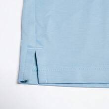 Adidas Men's Casual Round Neck Knit Short Sleeve T-Shirt, JD5224, Spring/Summer - Blue - View 4