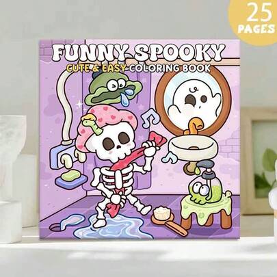 (Upgraded Luxury Edition, Thicker Paper, 20.5*20.5cm) "Funny Horror Coloring Book: 25 Relaxing Pages", Suitable For Couples And Families, Suitable For Parties, Valentine's Day, Birthdays And Other Holidays. Painting And Learning Supplies, Books, Coloring Books, Learning Supplies, School, Christmas, Halloween, Birthdays, Back To School Gifts, Coloring Books, Easter, Easter Gifts, Easter Crafts