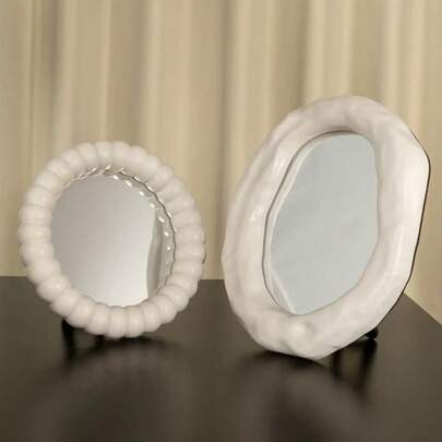 Cabin Kangaroo 1 chiếc khay trang trí bằng gốm sứ kiểu Bắc Âu, khay trang trí nhà cửa kiểu viền nhăn, khay đựng đồ trang điểm, phụ kiện nhà cửa, quà tặng ngày lễ, quà chúc mừng sinh nhật, đồ dùng tiệc tùng, quà tặng cho bạn trai/bạn gái