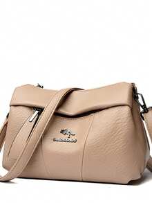 正品时尚奢华女士包包设计师高品质柔软皮革斜挎包女士单肩包 2025 - 米色 - 查看 8