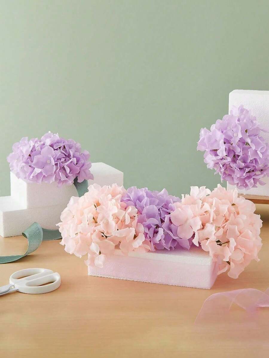 1pc/6pcs/9pcs/14pcs White Solid Foam Cuboid. Square Floral Foam Blocks, Suitable For Fresh Flowers And Artificial Flowers Arranging. Size: 5.5"X3.15"X1.77". For Room Decor, Home Decor, Garden, Gardening, Fake Plants, Living Room Decor, Birthday Gifts, Valentine's Day. - Square a - View 1