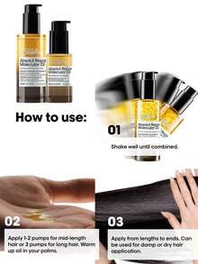 L'Oreal 巴黎欧莱雅专业美发极致修护脂质双相护发油，30毫升 - 赋予秀发光泽、强韧，并提供高达450°F的热保护。这款双相护发油能有效对抗长达两年的毛鳞片损伤，即刻赋予秀发长达100小时的亮泽和滋养。 - New - 30ml - 查看 4