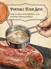 Cirelle 1pc Stainless Steel Powdered Sugar Shaker Back To School - Silver - View 4