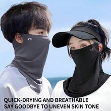 1pc Fashionable Breathable And Cooling Face Mask, Suitable For Men And Women In Spring And Summer. Made Of Breathable Fabric With Elastic Design For Comfortable Wear. - Multicolor - View 6