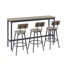 Dining Table & Chair Sets - Black + Gray - View 4