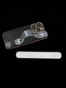 Transparent Phone Back Sticker With Detachable Wrist Strap Holder, Minimalist Transparent Phone Stand With Adhesive Wrist Strap - Multicolor - View 2