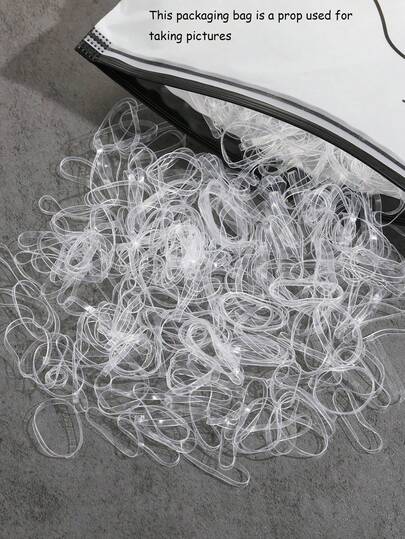 1100 piezas/600 piezas/200 piezas/80 piezas Lazos de pelo elásticos transparentes gruesos y anchos de 2,5 cm/0,98 pulgadas de estilo minimalista y lindo para mujeres, adecuados para decoración diaria, escuela, transporte, ropa deportiva, sujetadores de cola de caballo, bandas de goma para el cabello, scrunchies, cuerda para el cabello, accesorios para vacaciones