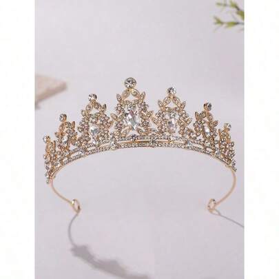 1pc Girls' Luxury Rhinestone Princess Crown Headband
