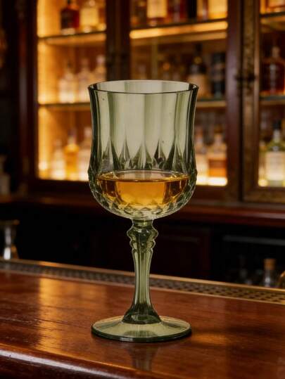 1/3/6/8 piezas Copas de vino vintage de 7 oz (aprox. 198,4 g), copas de champán irrompibles para bodas, copas de champán retro reutilizables (verde oscuro)