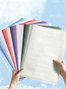 1 pieza Caja organizadora de archivos tamaño A4, organizador de exámenes estudiantiles, portafolios de alta capacidad para libros de información, adecuado para oficina y almacenamiento de archivos estudiantiles, multiusos, fácil de guardar - A - Ver 11