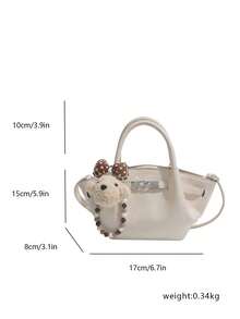 2026 New Korean Niche Design Bucket Bag, Fashionable Retro High-Quality Shoulder Bag - White - View 8