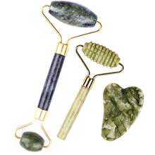 1/2/3/4件套玉石滚轮刮痧面部按摩工具，适用于面部和颈部，情人节和母亲节礼物，面部护理美容工具，美容师用品面部按摩滚轮 - 彩色 - 查看 11