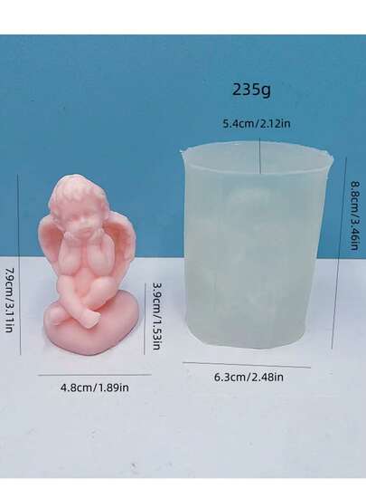 1pc Angel Shaped Silicone Candle Mold DIY Angel Aroma Stone Plaster Diffuser Home Decor Silicone Mold