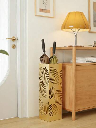Household Iron Art Umbrella Stand For Hotel Entrance, Commercial Floor-Type Umbrella Rack, Creative Lobby Umbrella Storage, Household Umbrella Bucket For Entry
