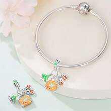 A Silver Plated Bow Set Pendant Suitable For 3mm Original Bracelet Necklace DIY Beaded Women's Daily Gift, Birthday Party Holiday Gift - Multicolor - View 8